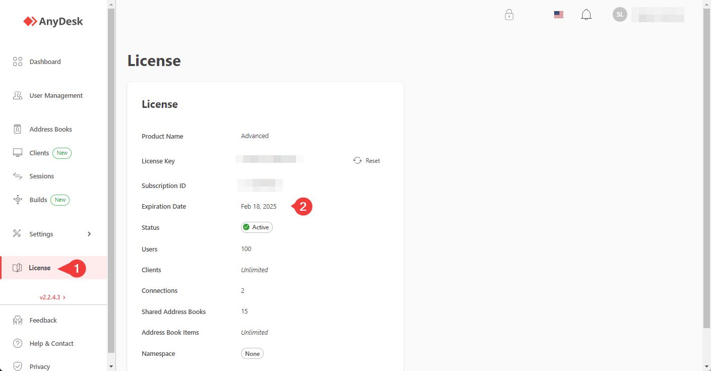 License Management Dashboard